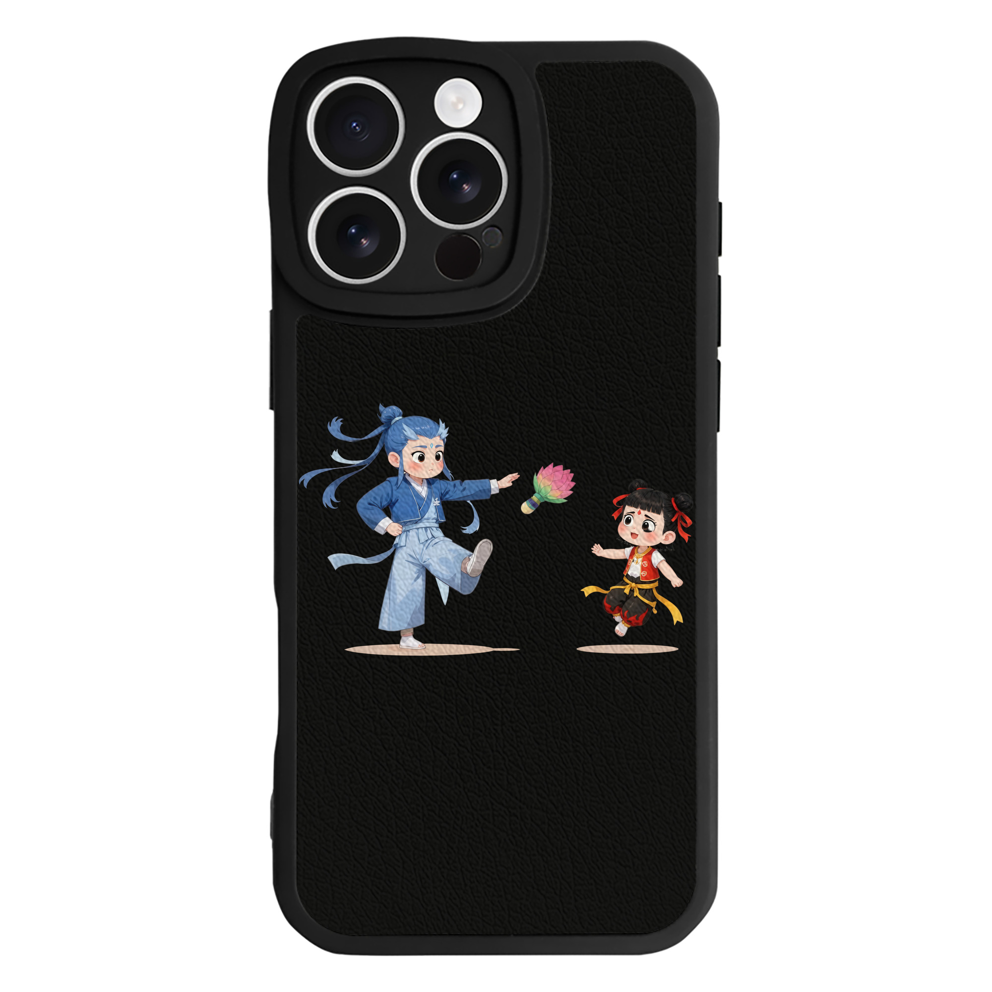 （画像用） Ne Zha 2 ナタ 魔童の大暴れ 【iPhone 16シリーズ対応】シリコンスマホケース（レザー調） 材質：シリコン
